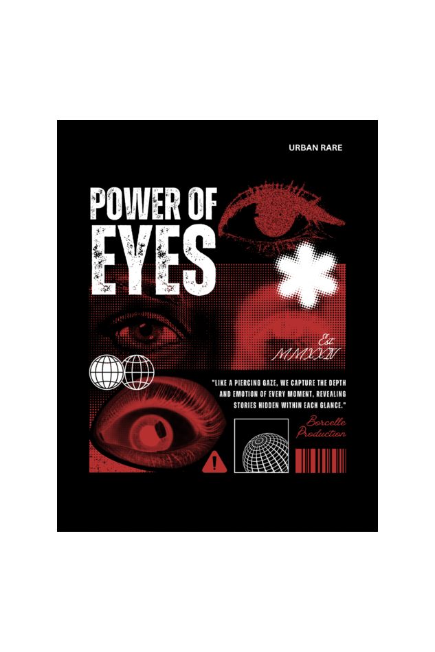 Urban Rare Power Of Eyes Black T-shirt