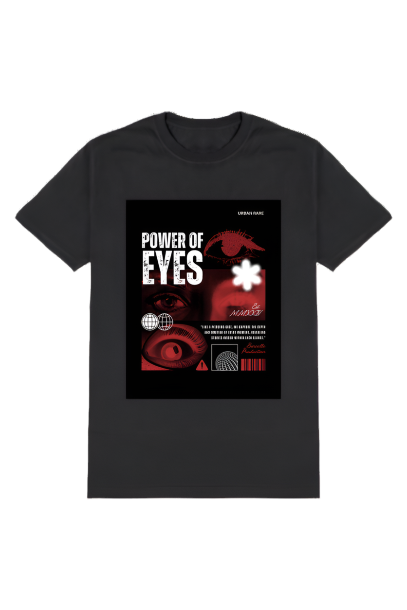 Urban Rare Power Of Eyes Black T-shirt